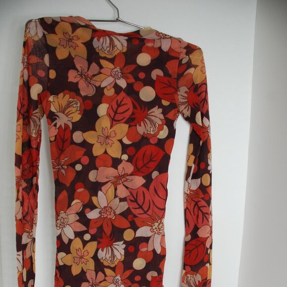 Dedicated Rib Top Ryd Flower Power Multi blouse Sweet size small - Picture 3 of 7